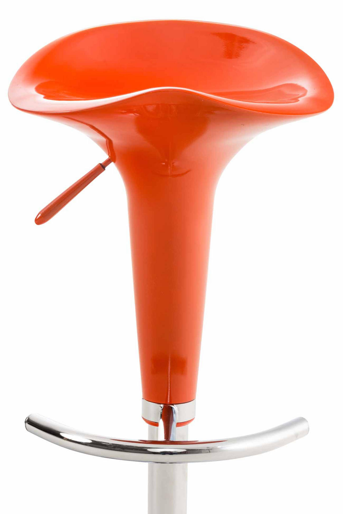 BARHOCKER 2er Set Kunststoff orange - Chromfarben/Orange, Kunststoff/Metall (37/87/37cm) - CLP