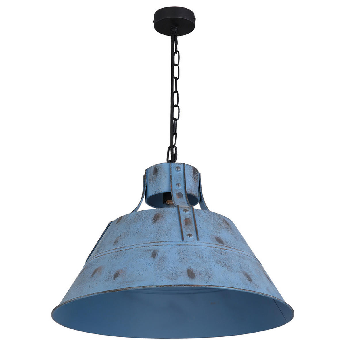LED HÄNGELEUCHTE Blau Antik - Blau, Metall (45/45/150cm)