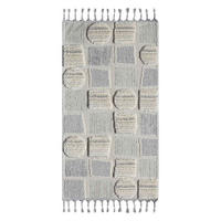 KURZFLOR-TEPPICH Valencia 950 Creme 80x150 cm - Blau/Creme, Textil (80/150cm) - carpet city