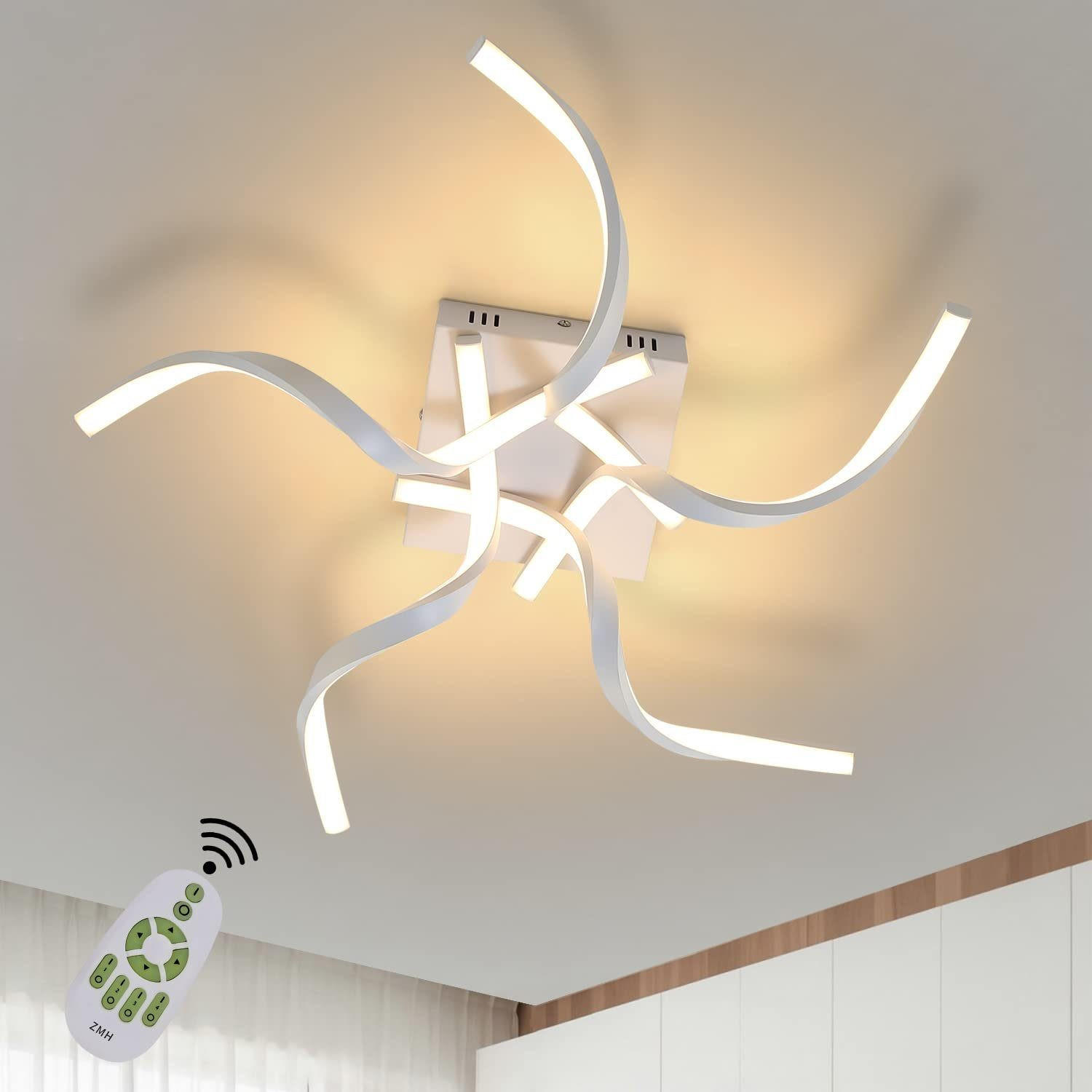 LED-DECKENLEUCHTE Paulina 65/65/14 cm - Weiß, Metall (65/65/14cm) - Nettlife