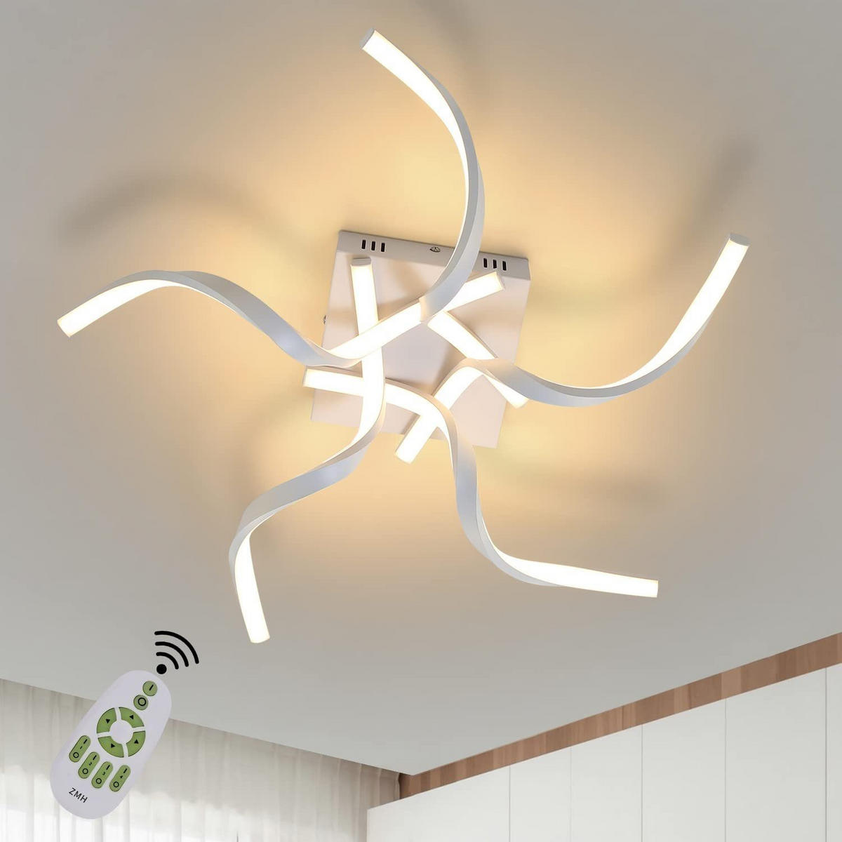 LED-DECKENLEUCHTE Paulina 65/65/14 cm - Weiß, Metall (65/65/14cm) - Nettlife
