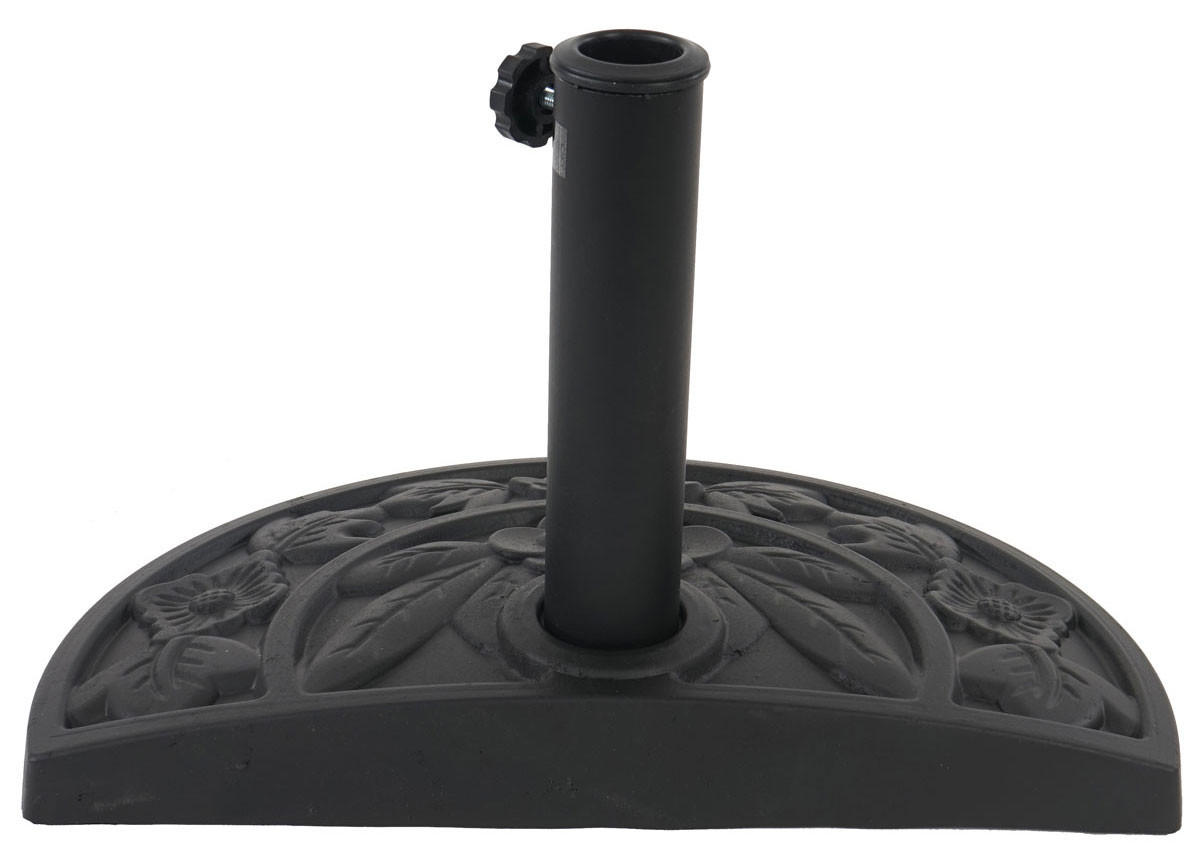 SONNENSCHIRMSTÄNDER HALBRUND Schwarz - Schwarz, Kunststoff (50/32cm) - MCW