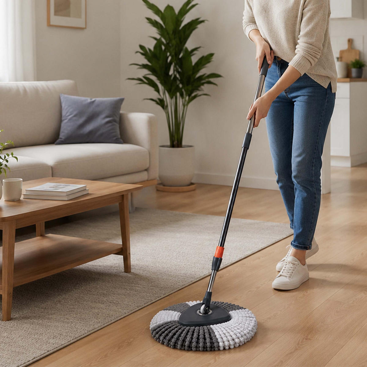SADA-MOPU Antracit Šedá Korálová s kbelíkem a odstřeďovačem - různobarevná, kov/textil (54/28/25cm) - Relaxdays