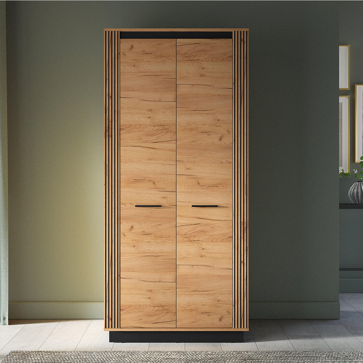 SKRIŇA 2 dvere Solal Drevo - hnedá, kompozitné drevo (92/200/55cm) - Petits-meubles