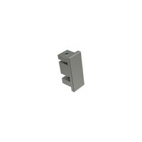 ENDSTÜCKE FÜR GARDINENSTANGEN 14x35 mm, Paxo Edelstahl-Optik, Packung 2 Stück - Edelstahlfarben, Metall (1.5/3.4/3.4cm) - INTERDECO
