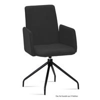 ARMLEHNSTUHL drehbar (8er-Set) Djanna 52x92x60 Schwarz/Anthrazit - Anthrazit/Schwarz, Kunststoff (60/92/52cm) - 58aufmkessel