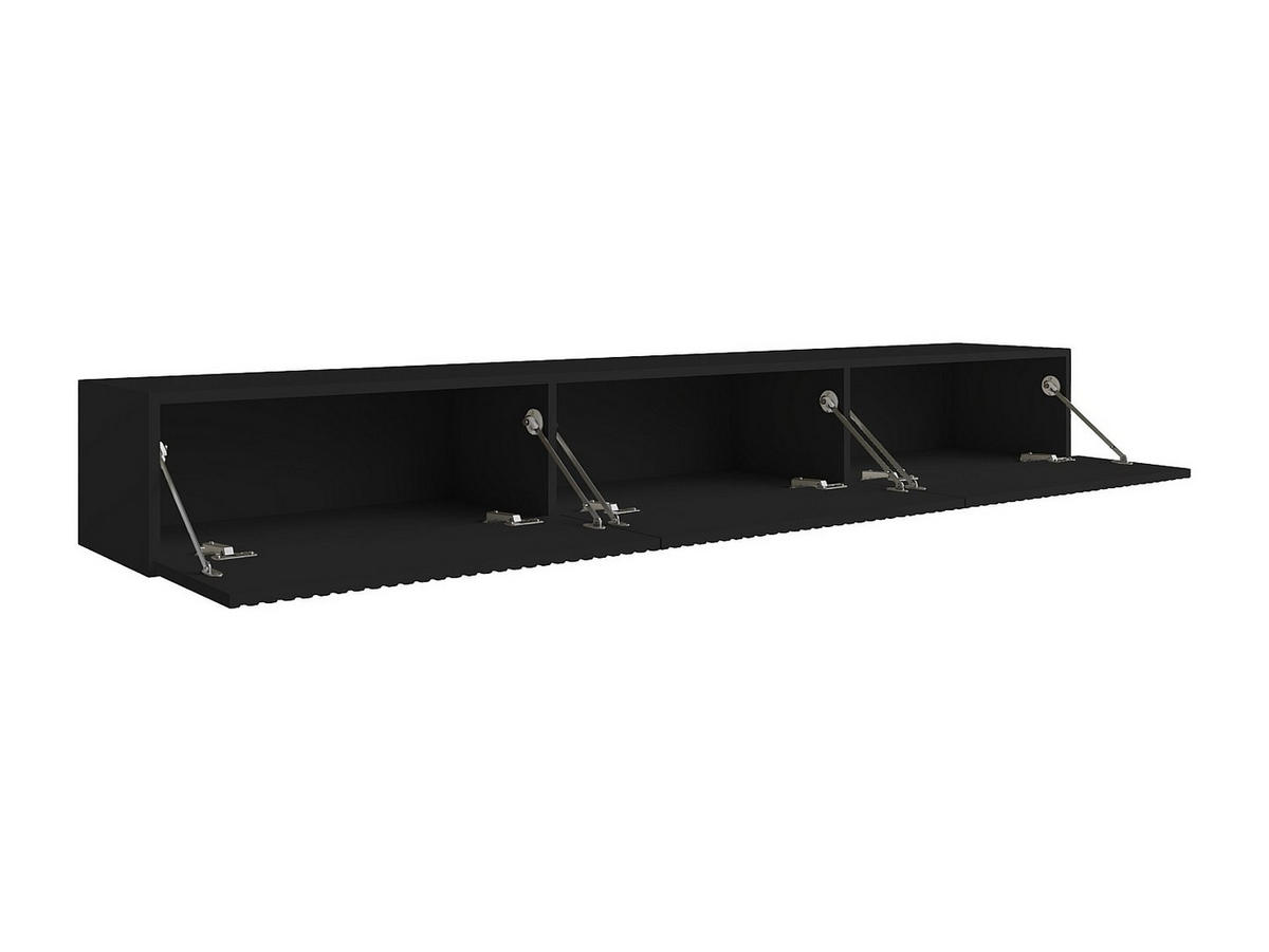 TV-HÄNGESCHRANK - 200 cm x 32 cm - holz - schwarz Dantay - Schwarz, Holz (200/25/32cm) - Vente-Unique