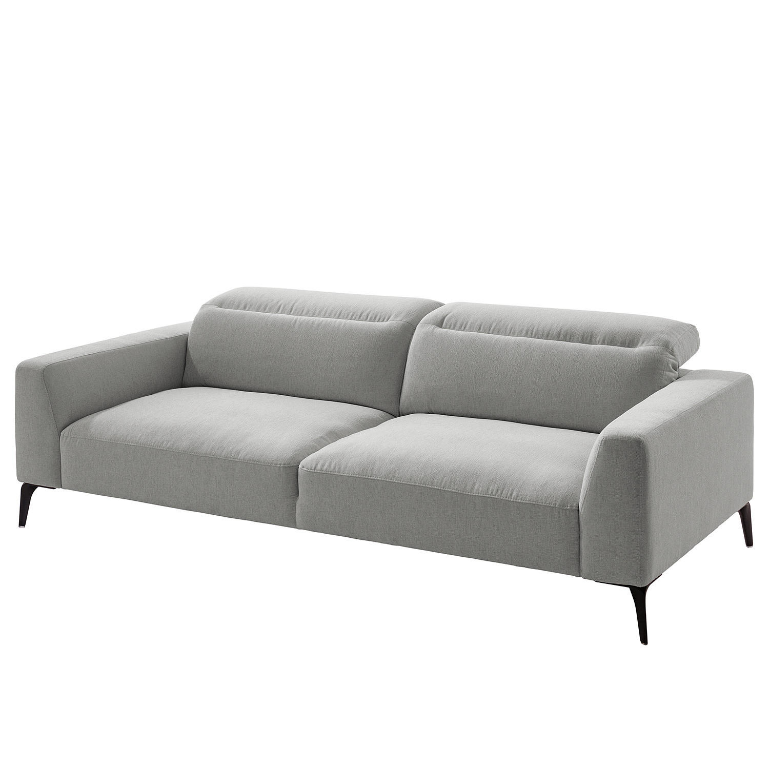 3-SITZER SOFA - Schwarz/Hellblau, Textil/Metall (233/73/107cm) - home24