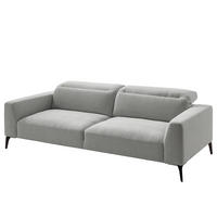 3-SITZER SOFA - Schwarz/Hellblau, Textil/Metall (233/73/107cm) - home24