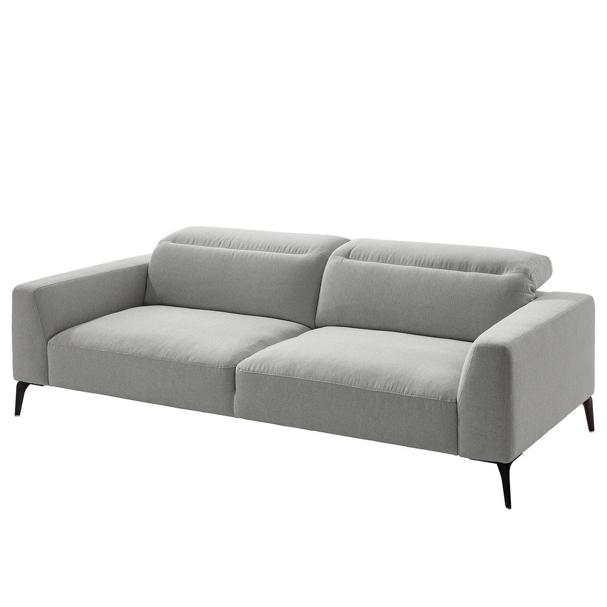 3-SITZER SOFA - Schwarz/Hellblau, Textil/Metall (233/73/107cm) - home24