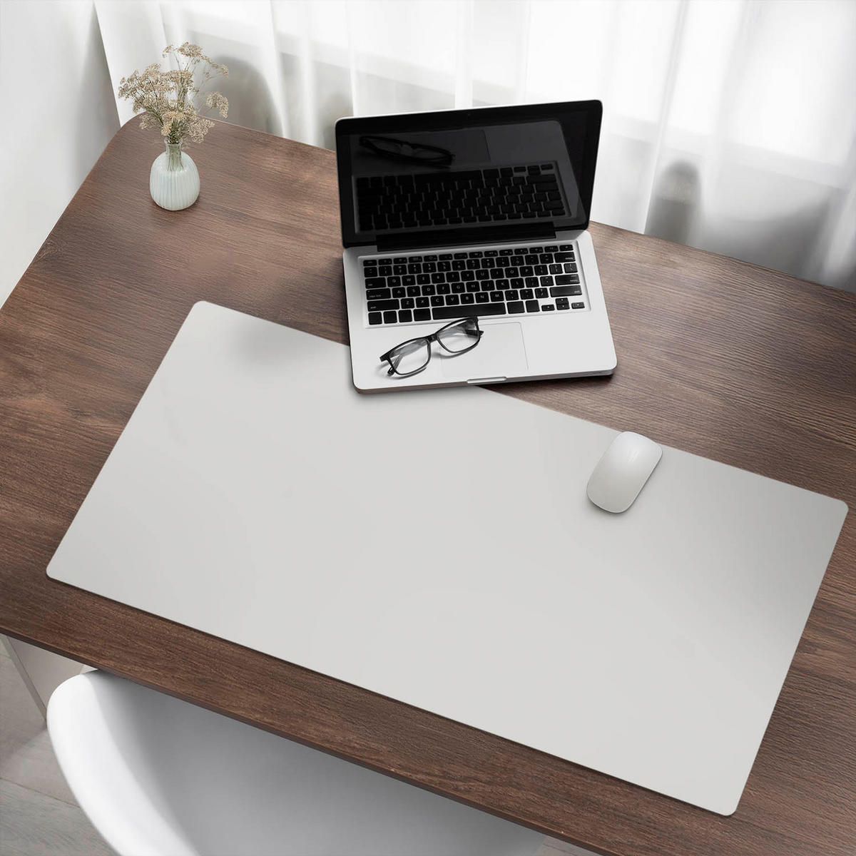 SCHREIBTISCHUNTERLAGE 100x50 cm Grau - Creme, Kunststoff (100/50/1.6cm) - Wallfluent