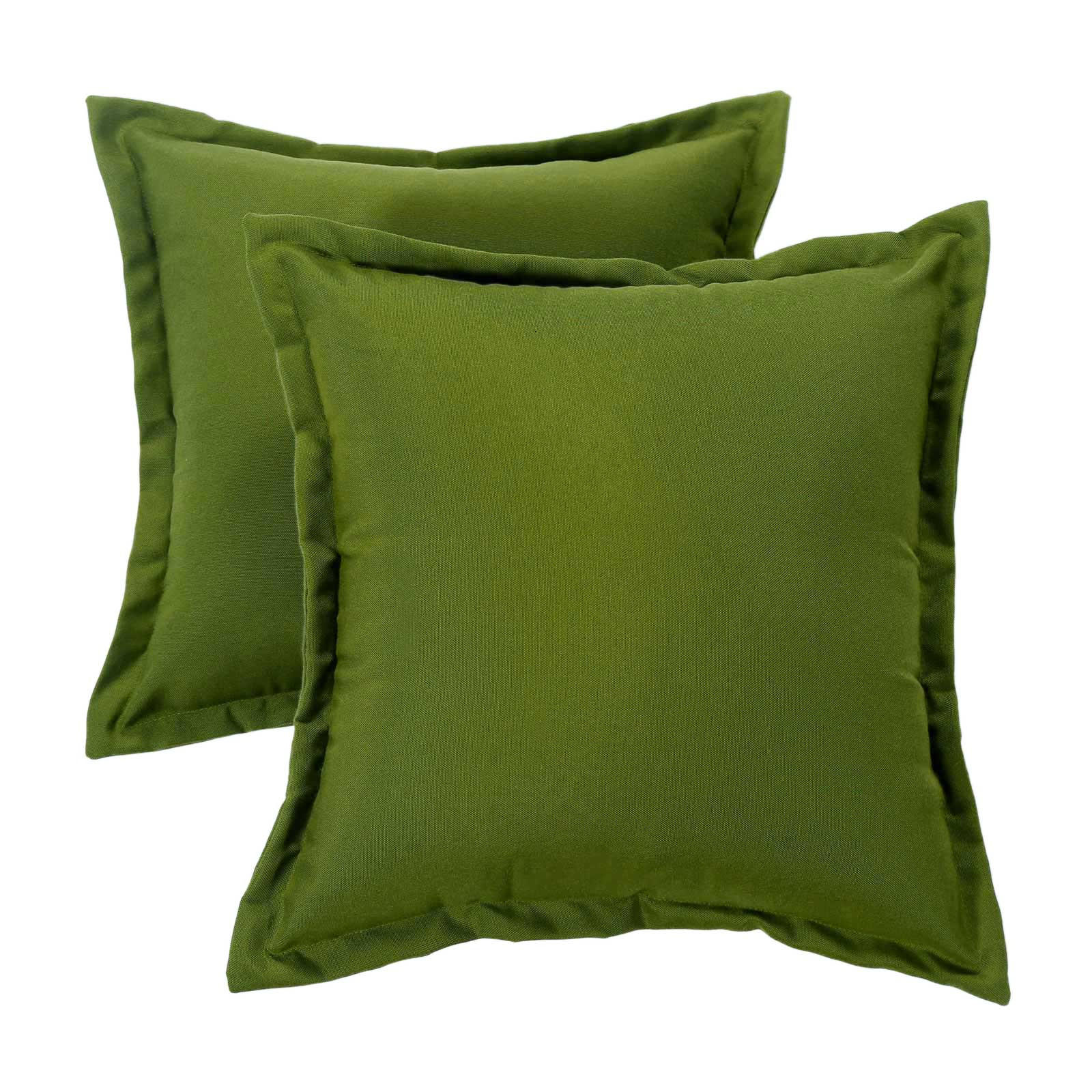 OUTDOOR-KISSEN 2er-Set grün 45/45 cm - Grün, Textil (45/45cm) - Homescapes