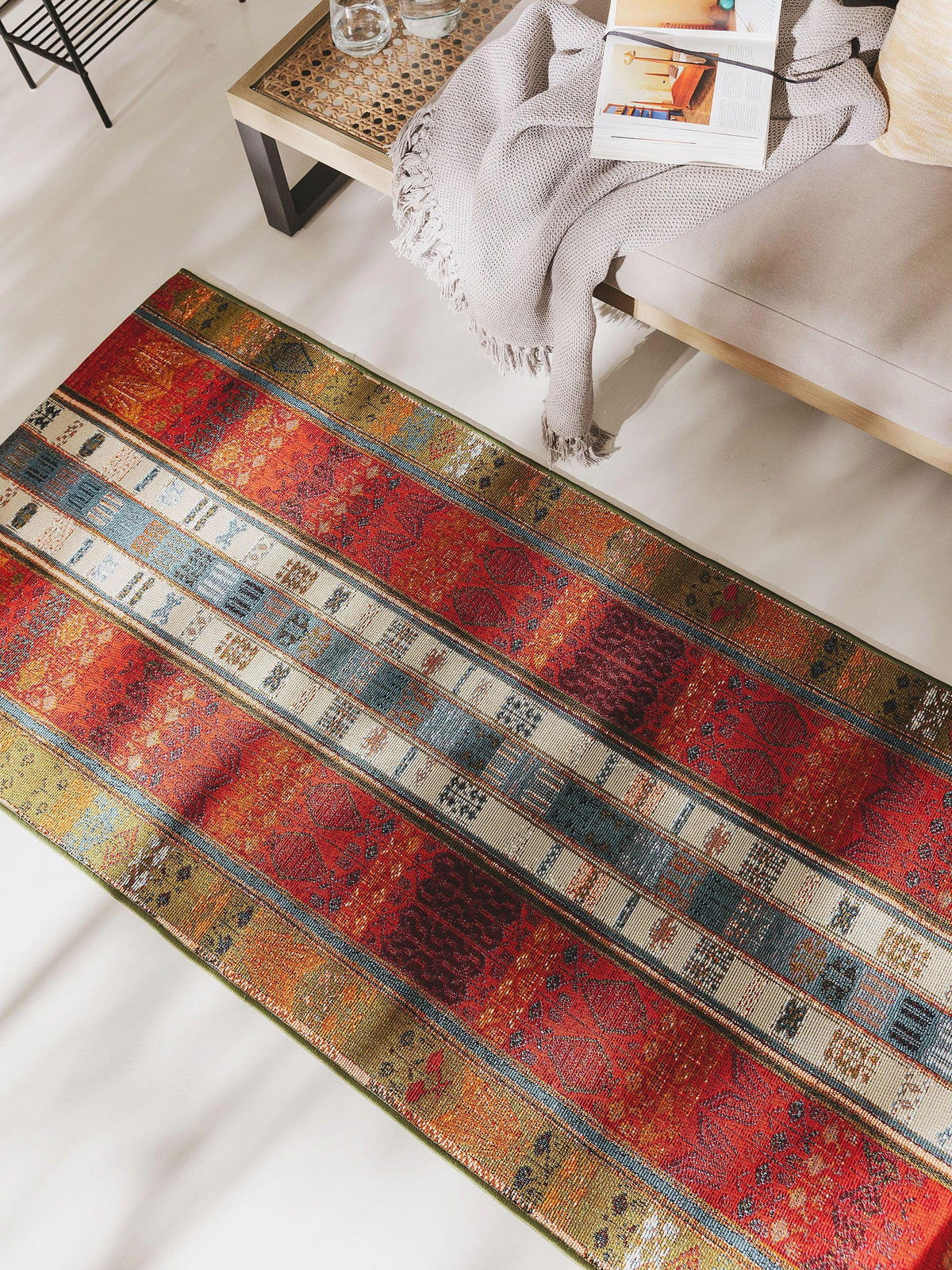 Outdoorteppich Artis Multicolor 80x250 cm - Multicolor, Textil (80/250cm) - benuta Nest