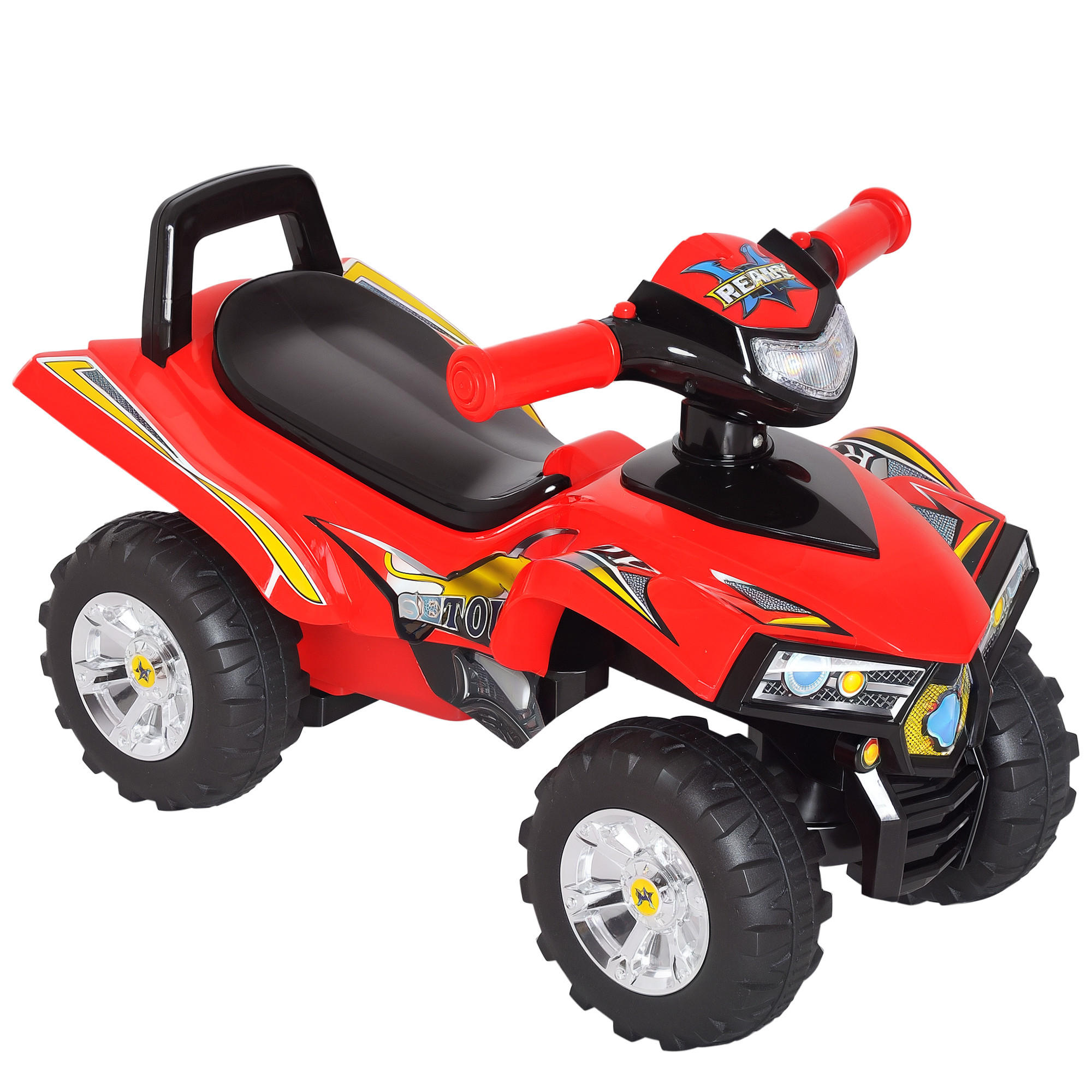 KINDERQUAD DE-16916 mit Licht- & Soundeffekten Rot/Schwarz - Rot, Kunststoff (60/38/42cm) - ComfortXL
