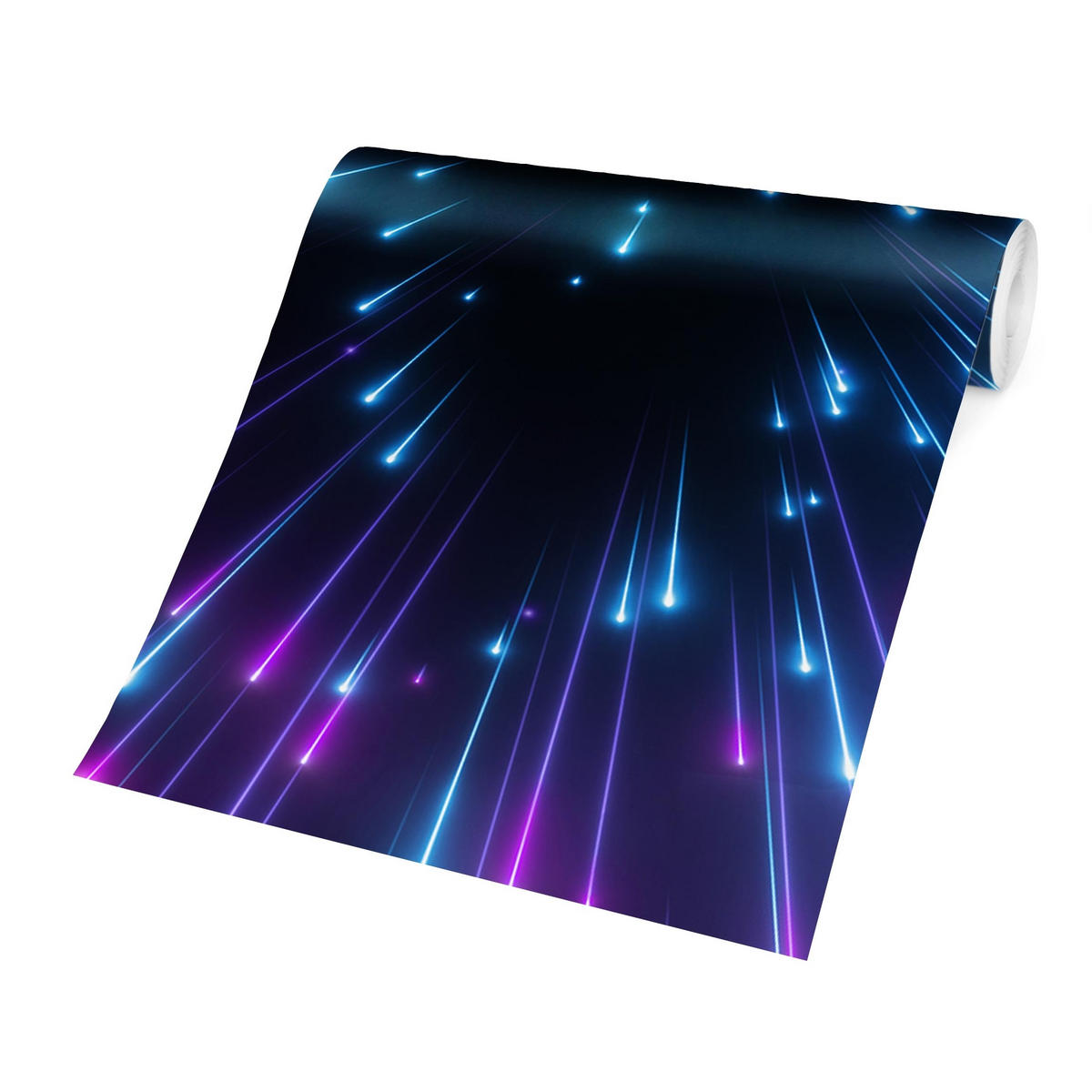 FOTOTAPETE Neon Feuerwerk 384/255 cm - Violett, Papier (384/255cm) - Bilderwelten