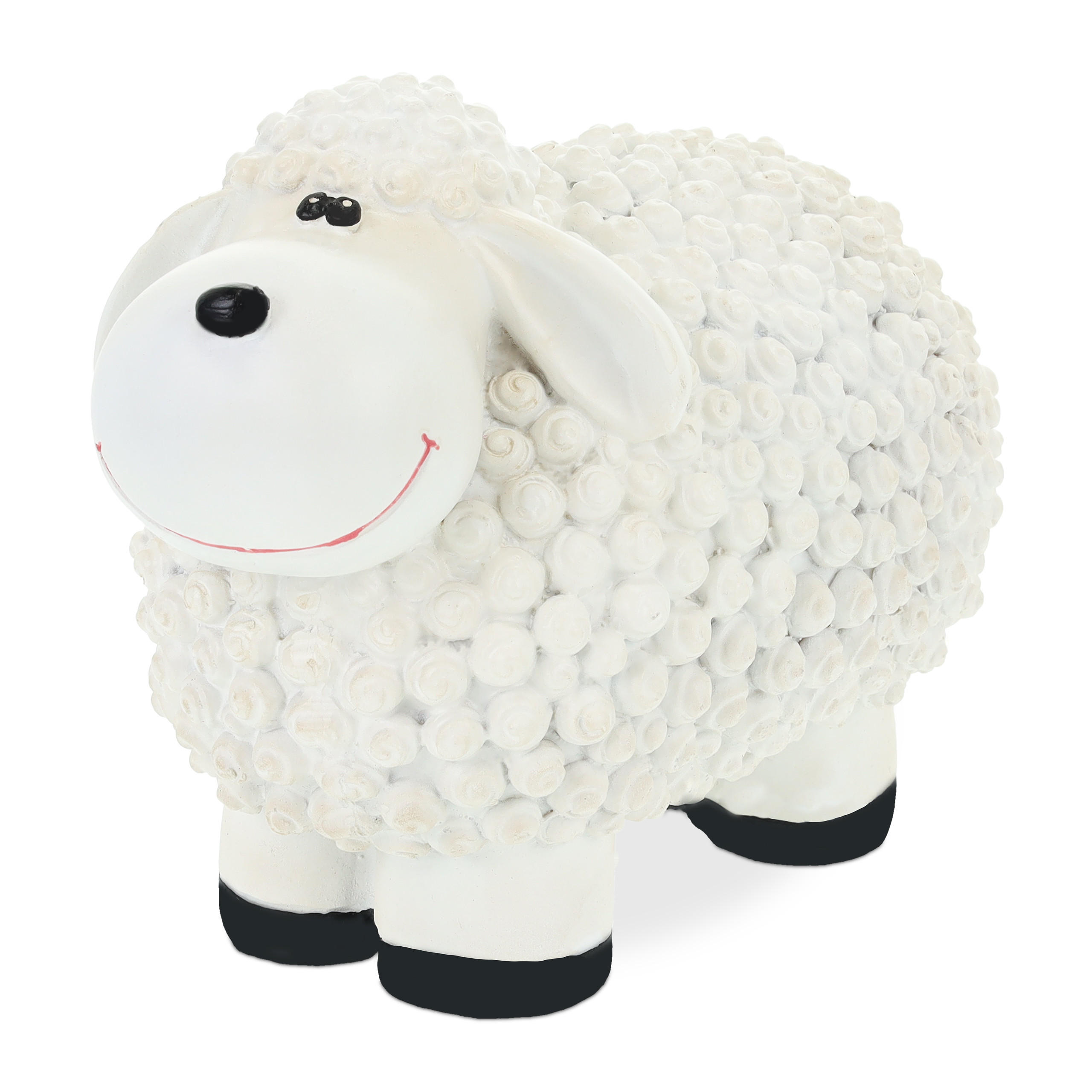 Relaxdays FIGURKA Bílá zahradní ovečka polyresin