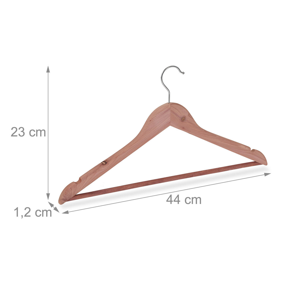 VEŠIAK na odevy - hnedá, kov/drevo (44/23/1.2cm) - Relaxdays