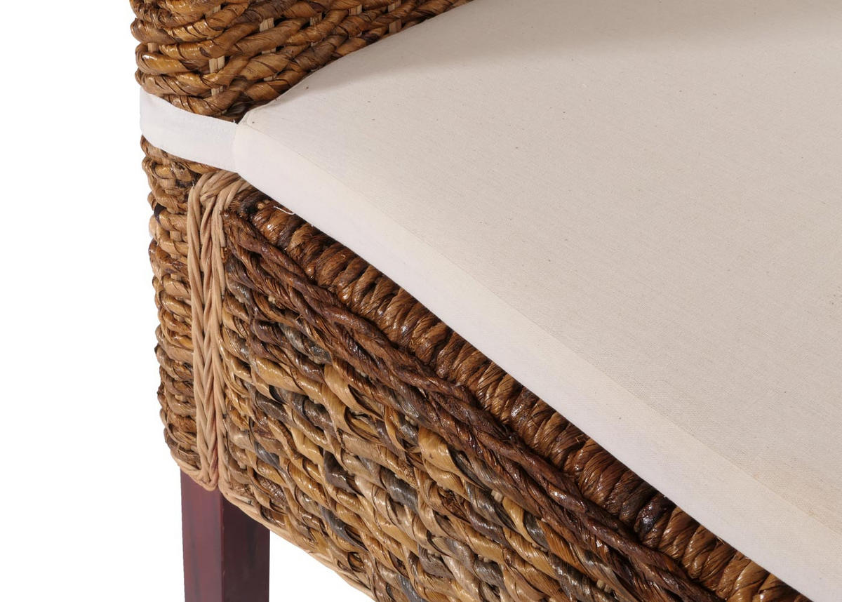 ESSZIMMERSTUHL 2er-Set Korbstuhl Stuhl Malibu Bananengeflecht 96x46x41cm Sitzhöhe 46cm hell mit Kissen - Hellbraun, Kunststoff (46/96/41cm) - CHEFGASTRO