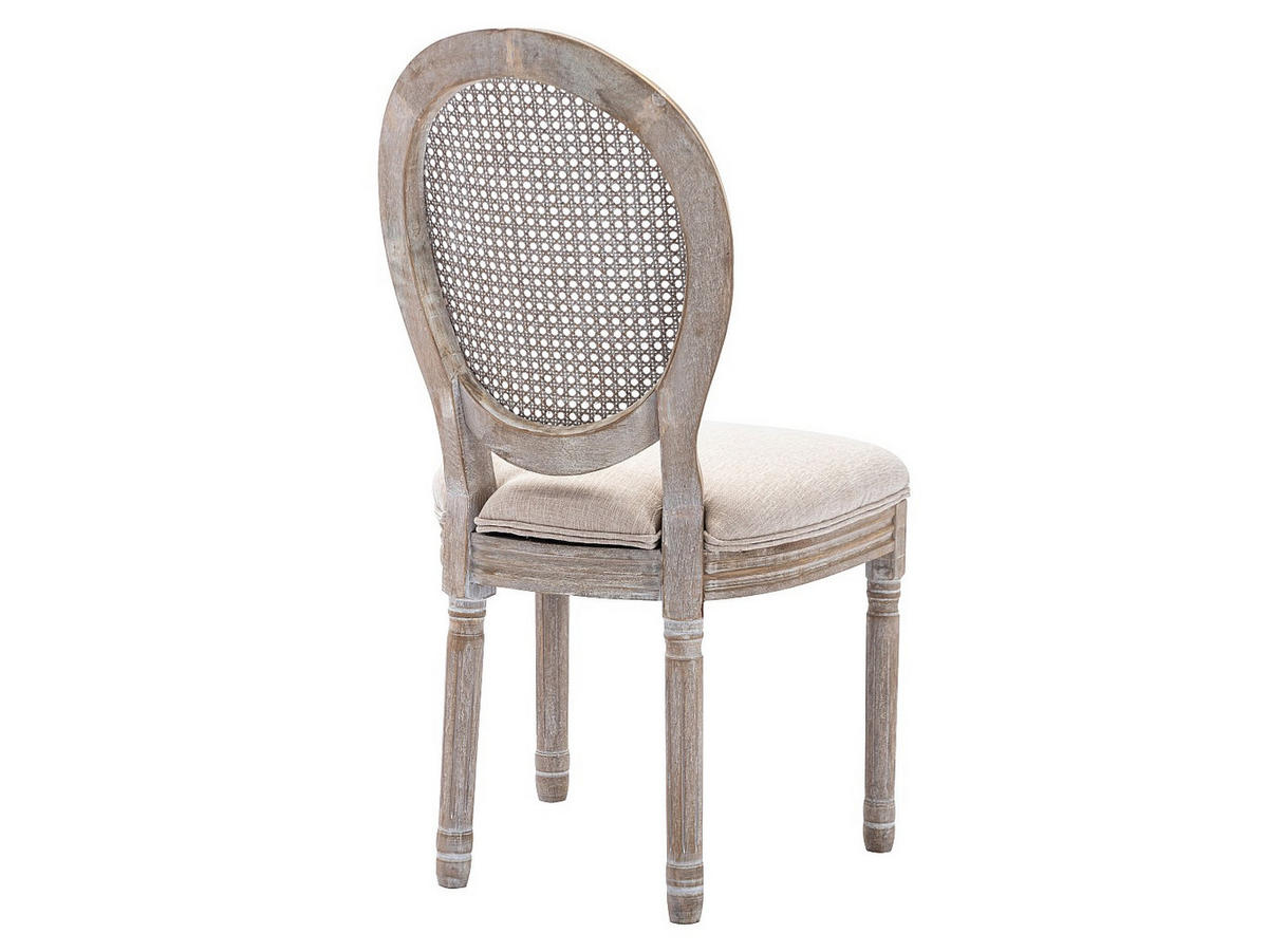 STUHL - 49cm x 57.5cm - Massivholz - beige - ANTOINETTE - Beige, Holz (49/95/57.5cm) - Vente-Unique