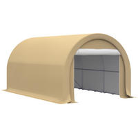 CARPORT DE-12612 500/300/240 cm 190 g/m² mit abnehmbaren Seitenwänden Beige - Beige, Kunststoff (300/240/500cm) - ComfortXL