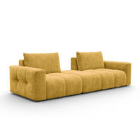 SOFA VERONA 4-Sitzer, Gelb - Gelb/Schwarz, Holz/Textil (282/83/110cm) - Courtois Laville