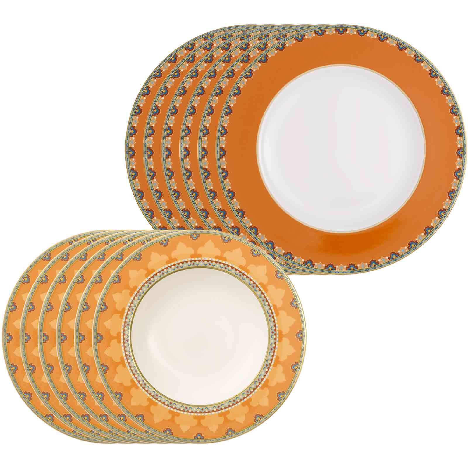 TAFELSERVICE Samarkand Mandarin bunt 12-tlg. - Multicolor, Keramik (2/2/2cm) - Villeroy & Boch