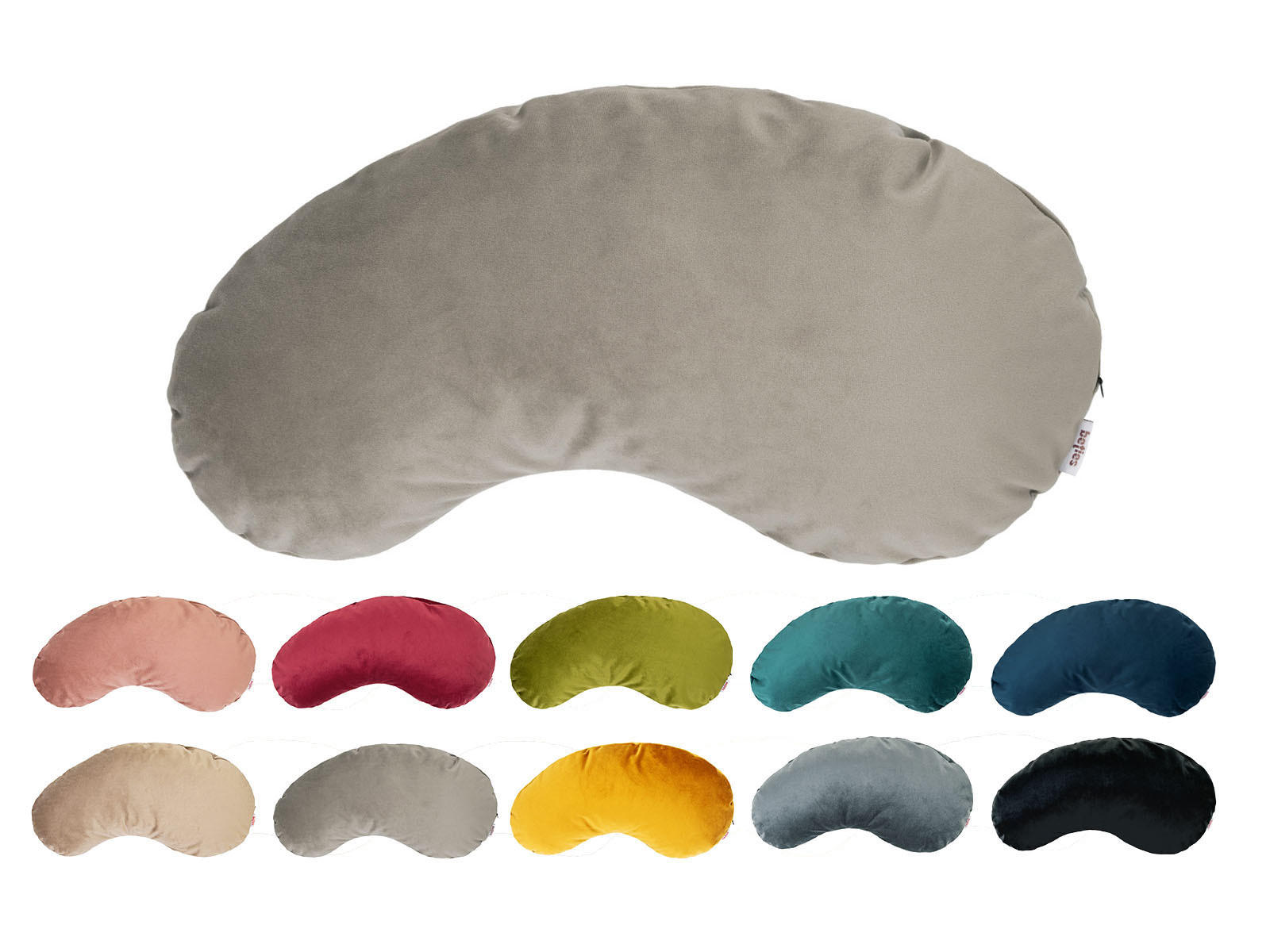 KISSEN-BOHNE Samt&Sonders taupe 45/25 cm - Taupe, Textil (25/45cm) - beties Heimtextil