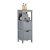 BADEZIMMERSCHRANK Grau - Grau, Holzwerkstoff (30/90/30cm) - SoBuy