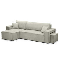 ECKSOFA Klara Grau - Grau, Textil (244/83/142cm)