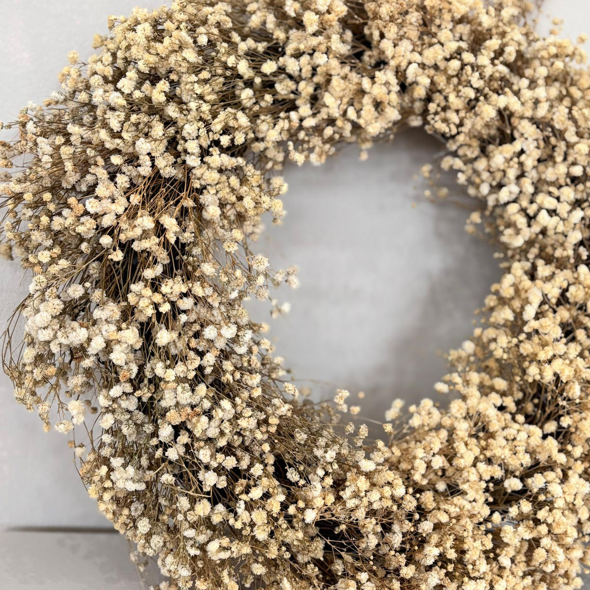 TROCKENBLUMENKRANZ Schleierkraut - 35 cm / Gelb - Gelb, Naturmaterialien (35cm) - Lykke & You