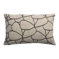 KISSEN Dany weiß/schwarz 40 x 65 cm - Weiß, Textil (40/65cm) - Vivaraise