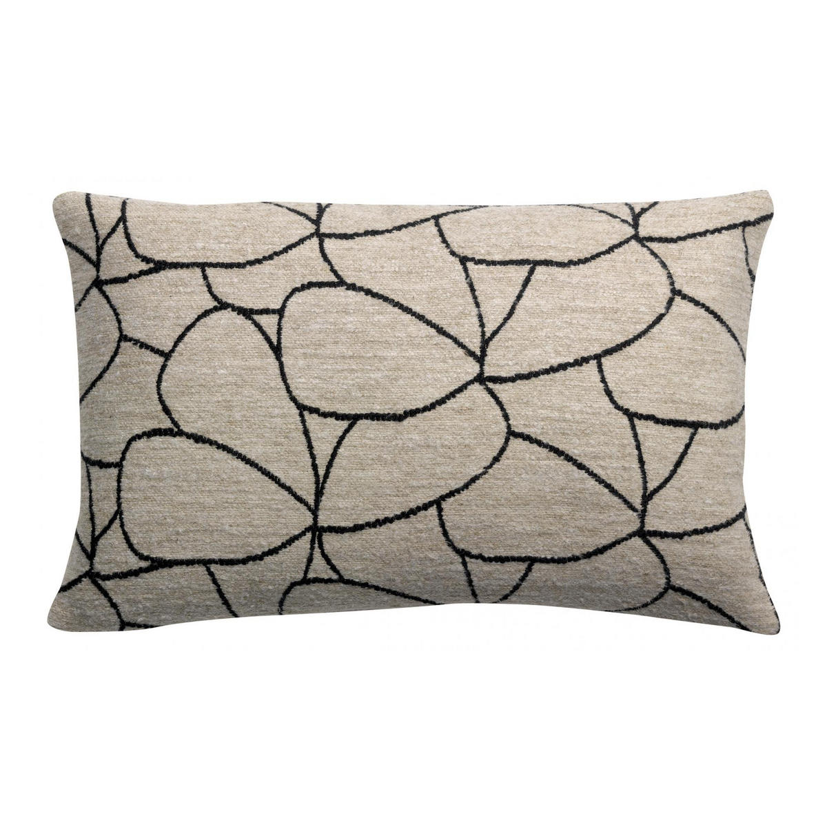 KISSEN Dany weiß/schwarz 40 x 65 cm - Weiß, Textil (40/65cm) - Vivaraise