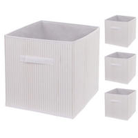 SKLÁDACÍ KRABICE Bílá, sada 4 ks - bílá, dřevo (32/32cm) - MCW