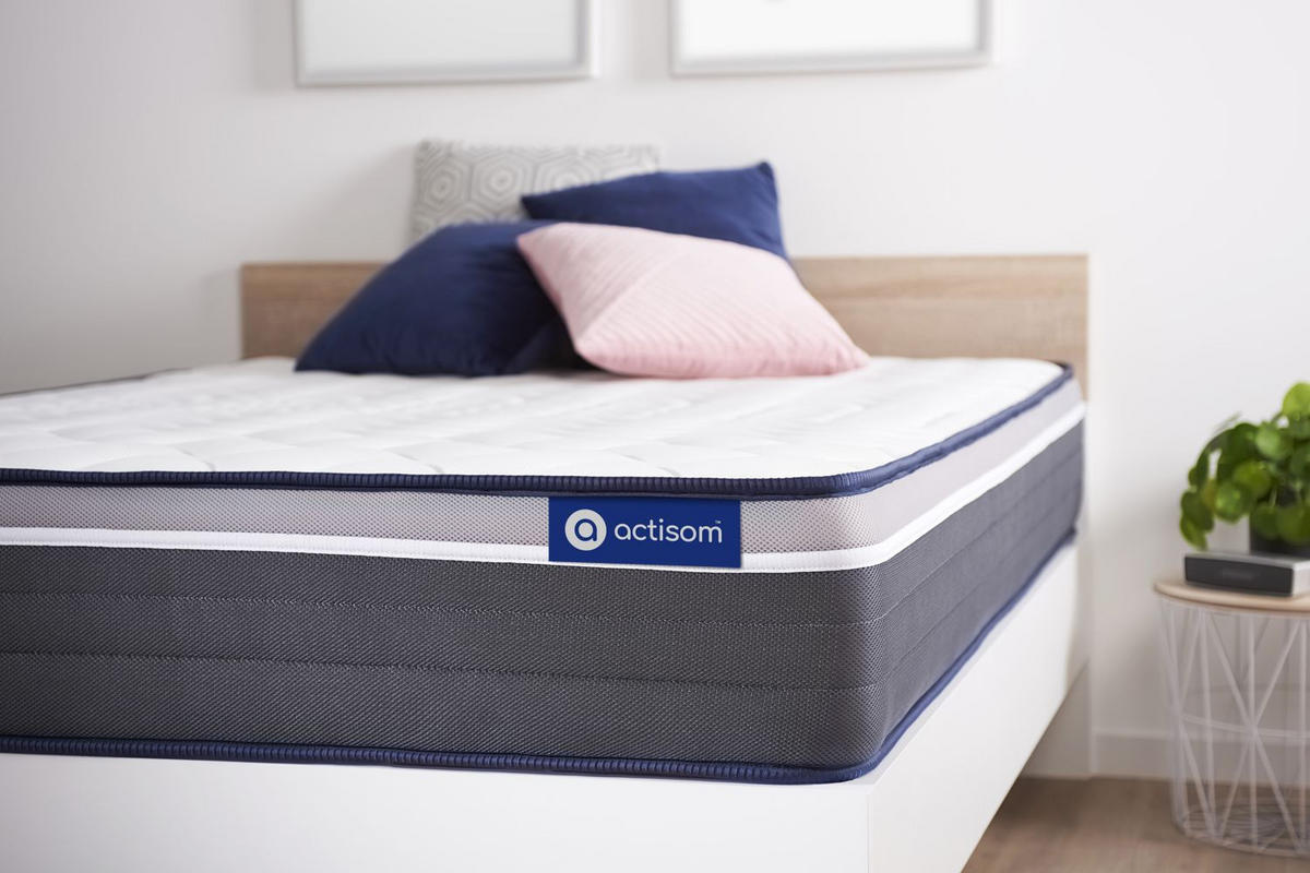 MATRATZE Actilatex plus Latex und Memory-Schaum 100 x 190 cm h4 - Weiß, Textil (100/190cm) - ACTISOM