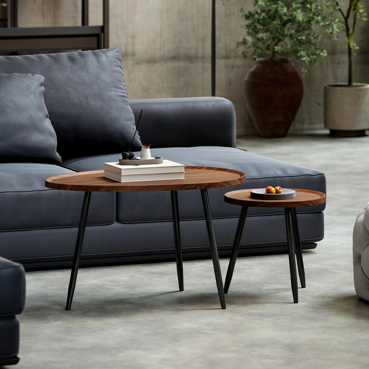 COUCHTISCH Schwarz 1 Stück - Schwarz, Metall (80/55/49cm) - GiPP