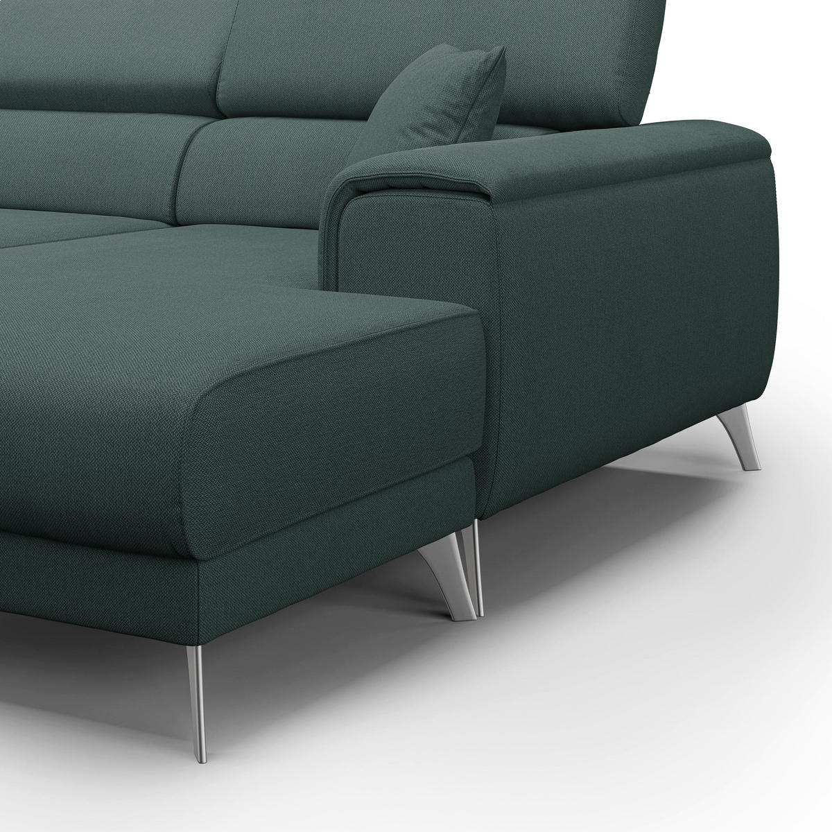 ECKSOFA LINKS Fusion - Grün, Textil (260/102cm) - Divani.store
