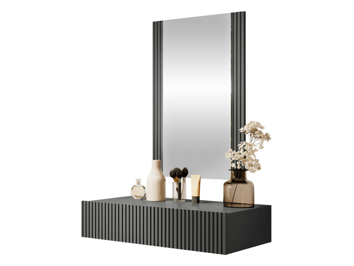 SCHMINKTISCH Vamos Grey - Anthrazit, Holzwerkstoff (80/17/42cm) - MIRJAN24