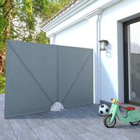 FALTBARER Terrassen-Seitenfächer Grau 240 x 160 cm - Grau, Textil (240/160/160cm) - furnicato