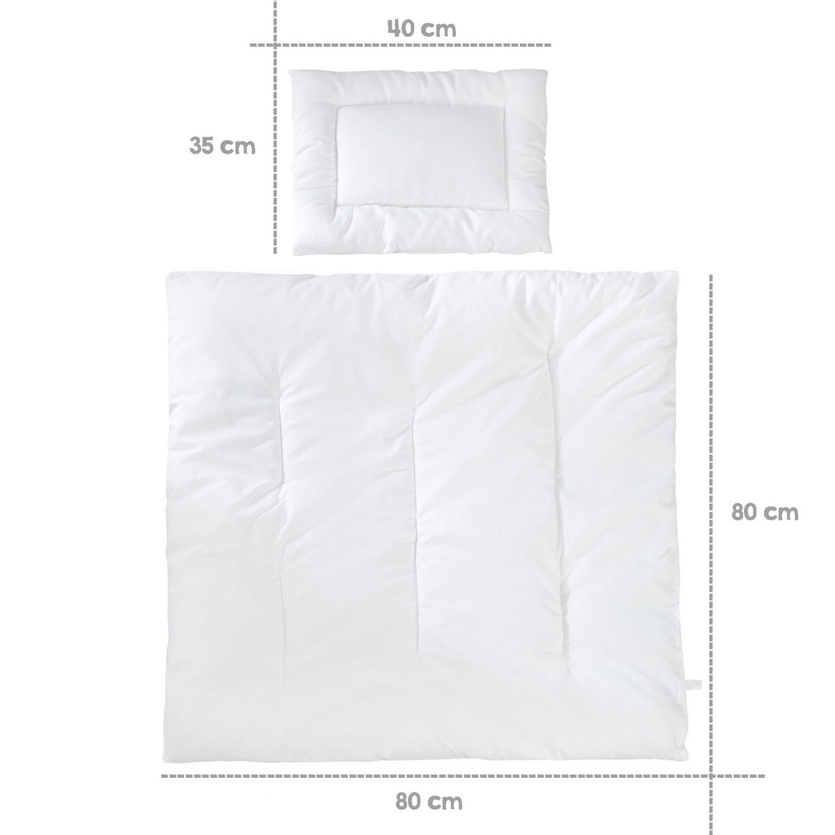 BETTINLETT 80 x 80 - Weiß, Textil (80/80cm) - Roba