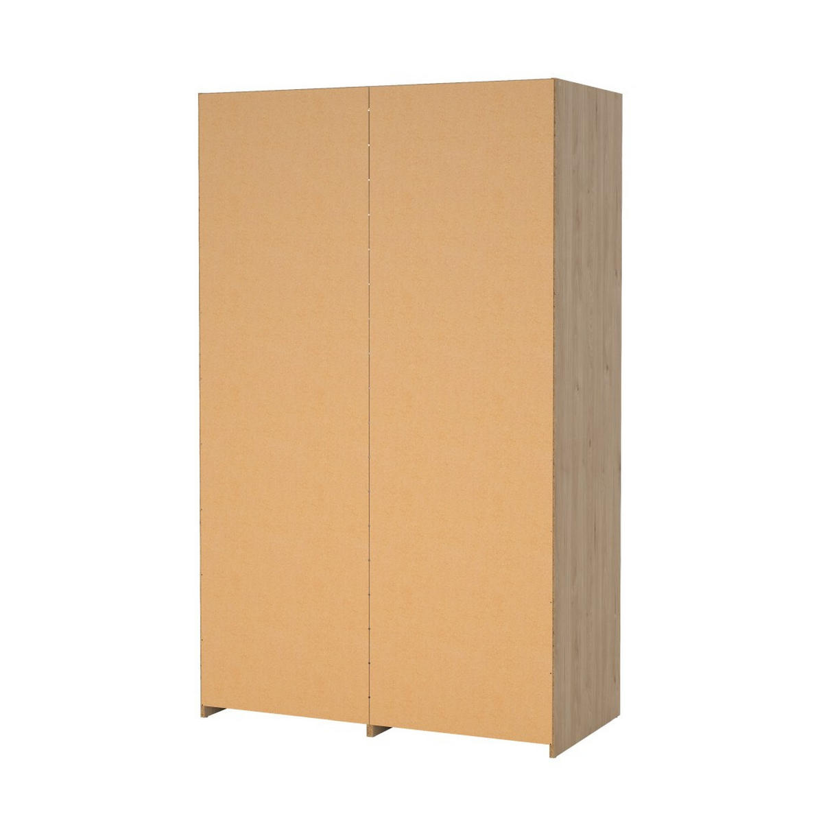 KLEIDERSCHRANK, Line, Nussbaum, Holzwerkstoff / Metall / Kunststoff, 122 x 61 x 201 cm - Nussbaumfarben, Holzwerkstoff/Metall (122/201/61cm) - ebuy24