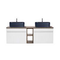 DVOJNI UMIVALNIK 140cm Zelie Bela - bela, leseni material (140/48/46cm) - Petits-meubles