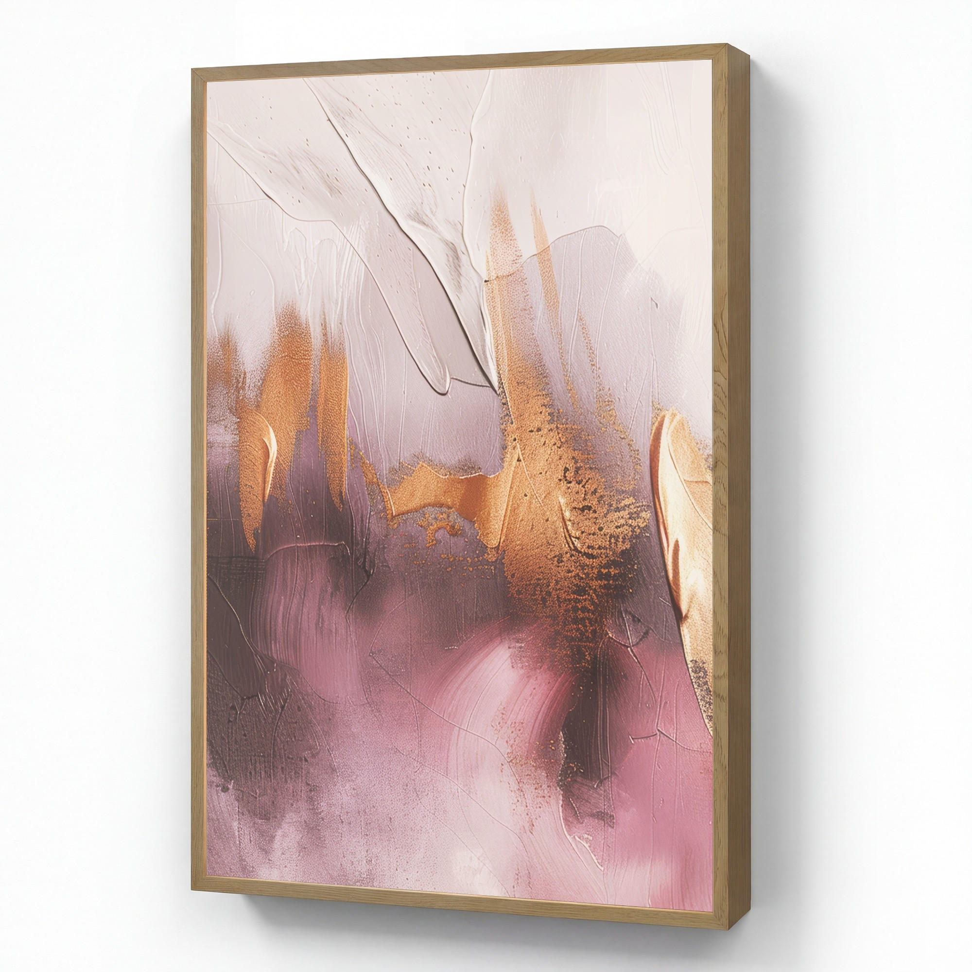 OnlyWow NÁSTĚNNÁ LAMPA S AKUMULÁTOREM Fialová - abstraktní - barva - zlatá 60x90 cm