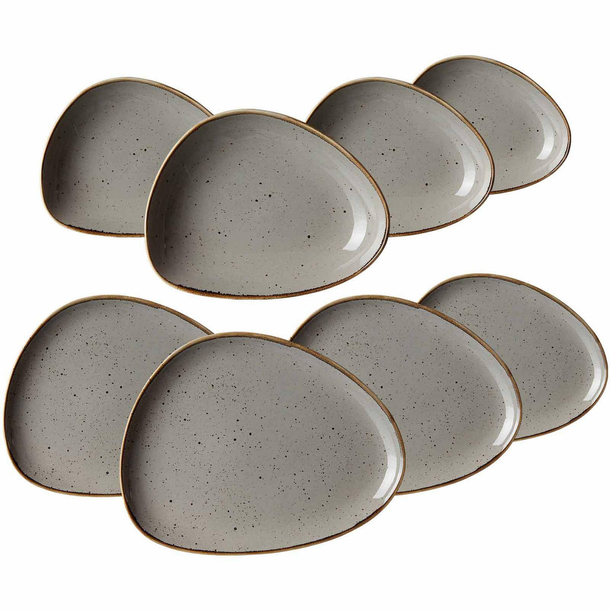 TAFELSERVICE Taste taupe 8er Set - Taupe, Keramik (1/1/1cm) - Ritzenhoff Breker