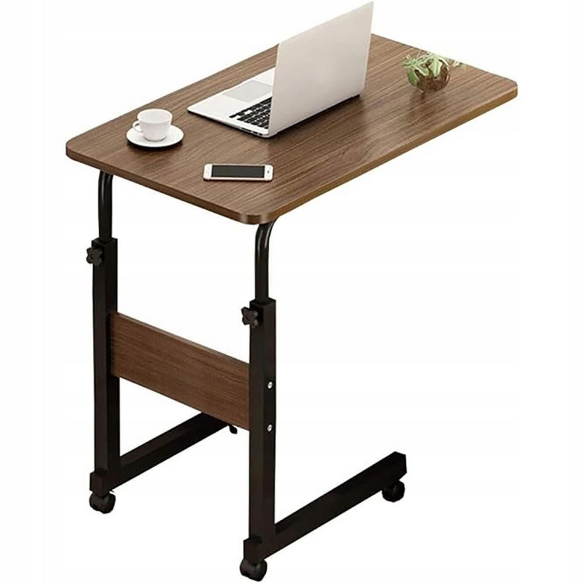 COMPUTERTISCH, braun, 60/40/68-83 cm - Schwarz/Braun, Holz (40/60/83cm) - MUVU