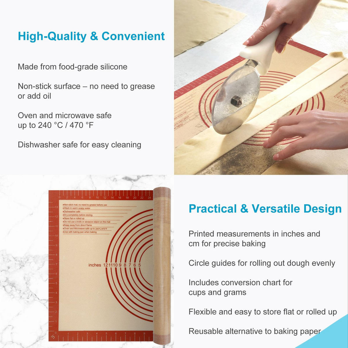 BACKMATTE 40 x 60 cm - Rot, Kunststoff (60/40cm) - Intirilife