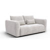 SOFA SORENO 3-Sitzer, ecru - Ecru/Schwarz, Holz/Textil (214/94/114cm) - Courtois Laville