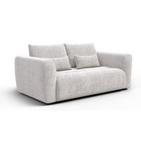 SOFA SORENO 3-Sitzer, ecru - Ecru/Schwarz, Holz/Textil (214/94/114cm) - Courtois Laville