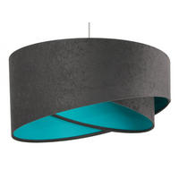 HÄNGELEUCHTE Grau 50/23 cm - Petrol, Kunststoff (50/1.3/23cm) - ONZENO