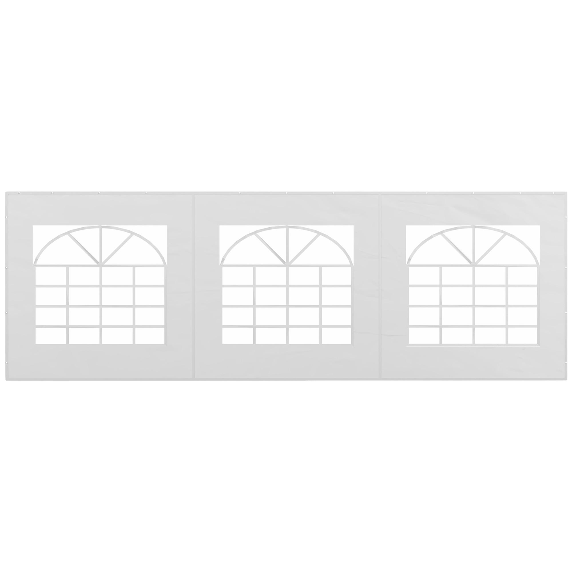 SEITENWAND für Pavillon Kunststoff Weiß - Weiß, Kunststoff (0.01/200/597cm) - Outsunny