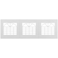 SEITENWAND für Pavillon Kunststoff Weiß - Weiß, Kunststoff (0.01/200/597cm) - Outsunny